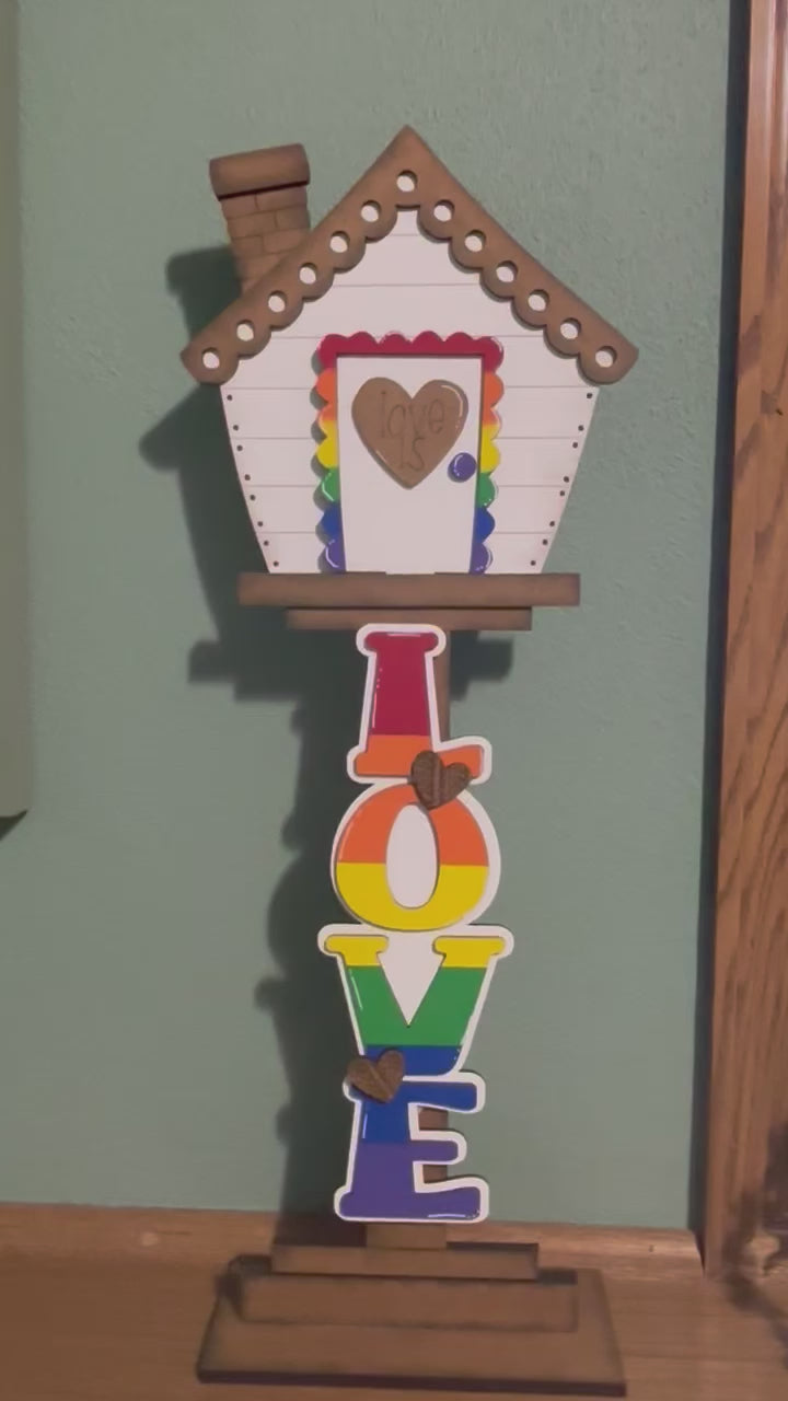 Love Insert for our Interchangeable Birdhouse Post