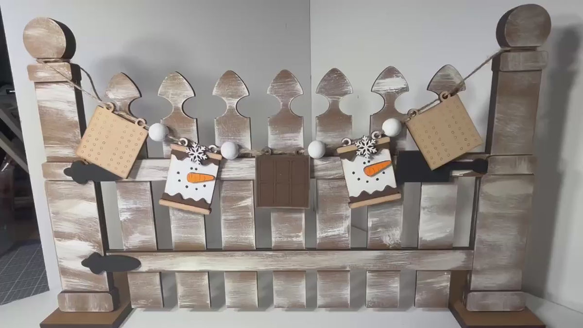 DIY Marshmallow Snowman Banner Kit - Winter Holiday Garland