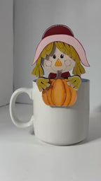 Adorable Mug Hugger | Fall Scarecrows | Perfect Gift Topper for Mugs, Plants, and More!