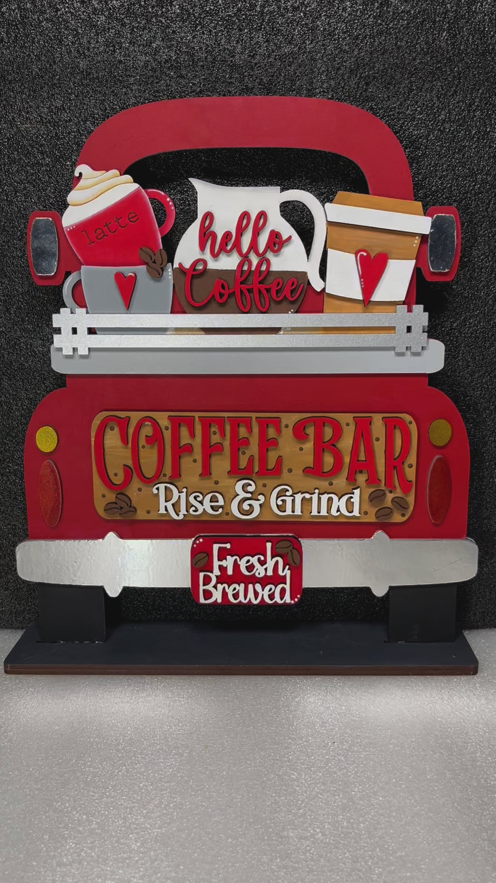 Interchangeable Farmhouse Coffee Bar Insert,  Seasonal Truck, DIY Truck Kit, Interchangeable Farmhouse Truck, Breadboard Insert