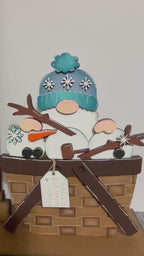 Winter Gnome Insert for the flower Basket DIY Kit