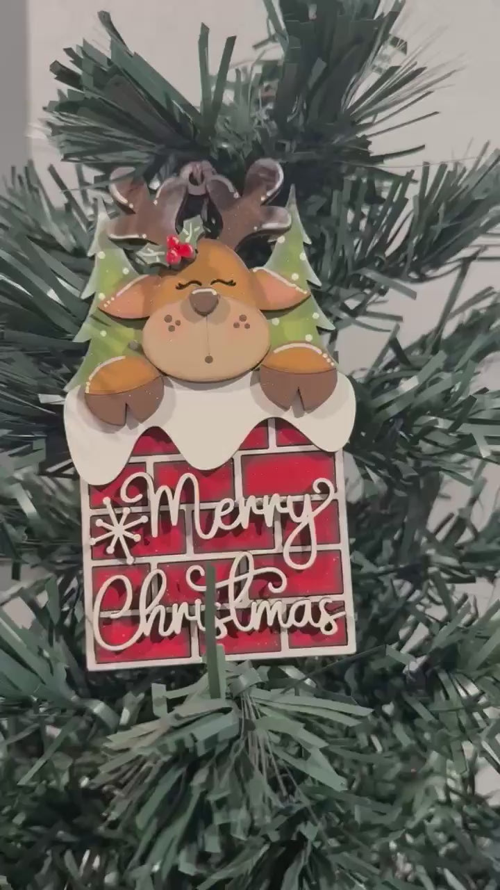 DIY Reindeer Ornament | Merry Christmas Wood Paint Kit