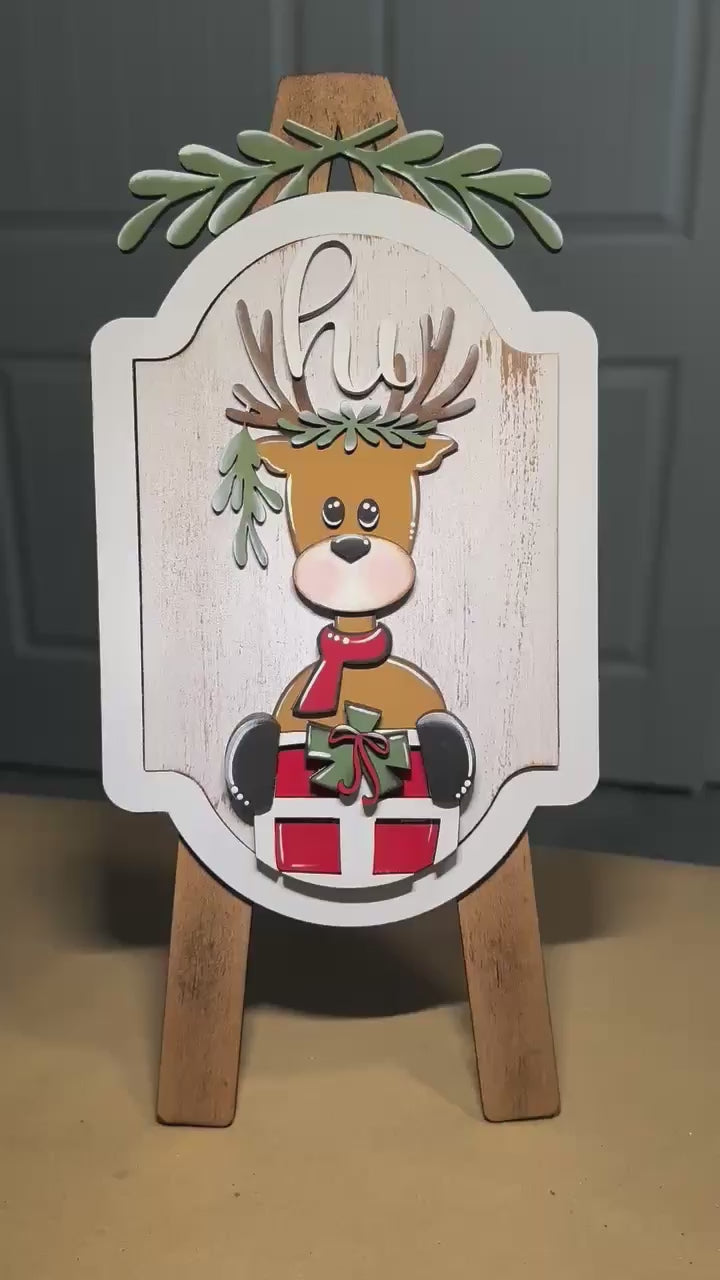 Easel Interchangeable insert Reindeer Sign - Interchangeable Easel Kit – Shelf Sitter
