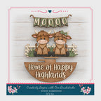 Highland Cow Sign Insert, DIY Wood Kit, Fits 11" Round Tag Base!!