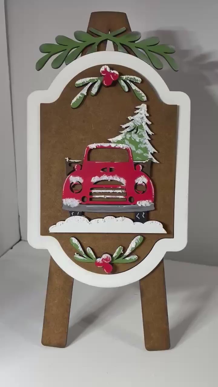Easel Interchangeable insert "Farmhouse Truck" Sign - Interchangeable Easel Kit – Shelf Sitter