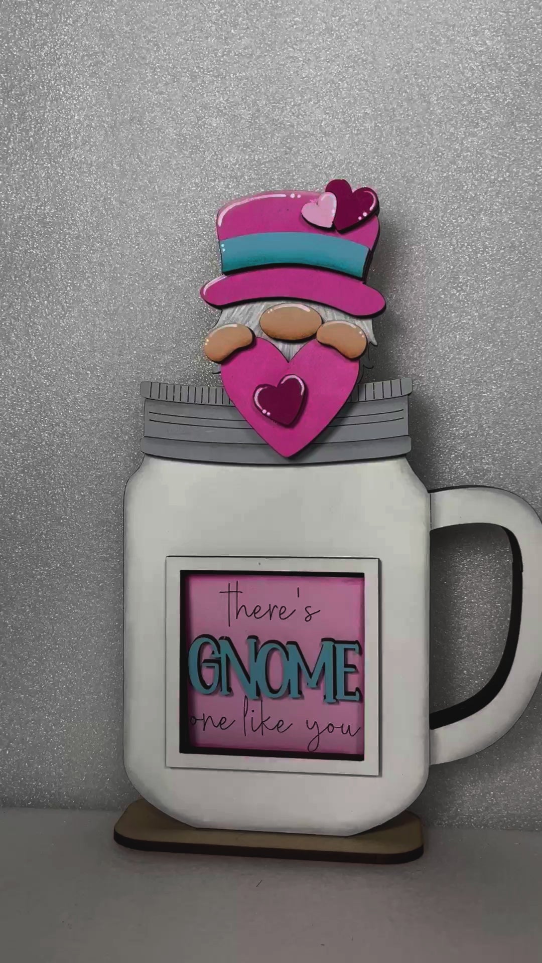 Adorable Mug Hugger | Valentine's Gnome | Perfect Gift Topper for Mugs, Plants, and More!