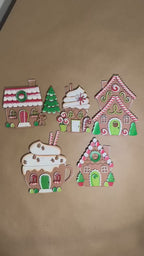 Gingerbread Standing Houses for Christmas Village