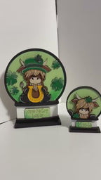 St Patrick's Day Highland Snow Globe Inserts, DIY Interchangeable Decor Inserts- Wood Paint Kit