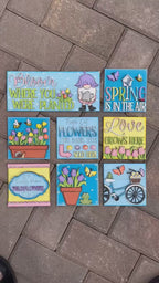 Spring Gnome Tiles For The Leaning Ladder
