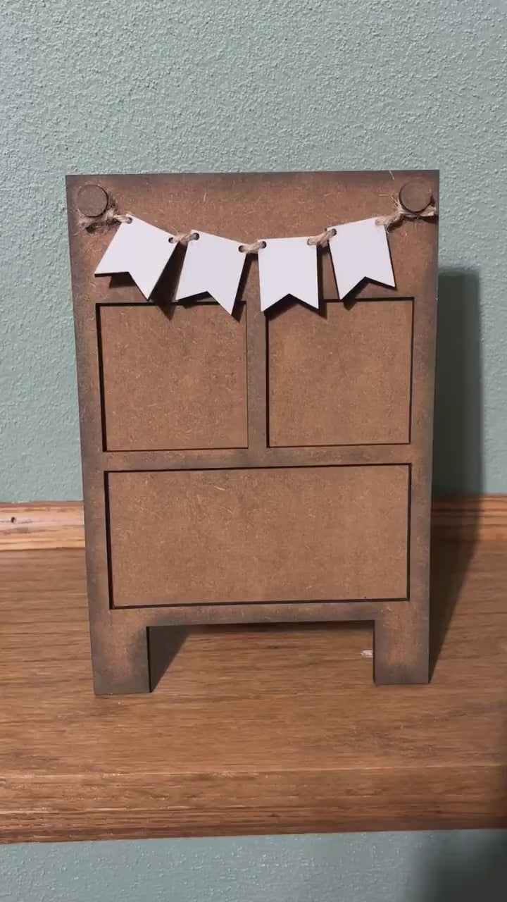 Interchangeable Wood Ladder Decor - DIY Leaning Ladder for MINI Tile Signs