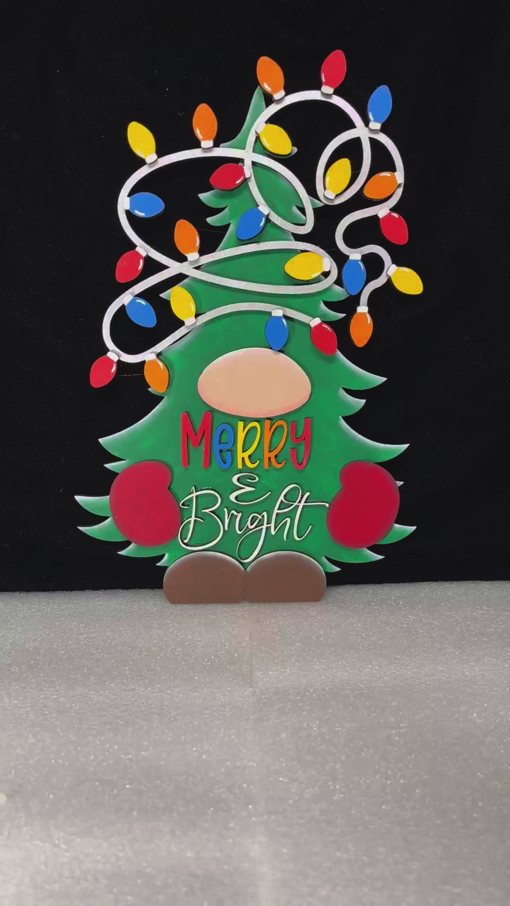 Christmas Tree Gnome DIY Door Hanger - Wood Kit