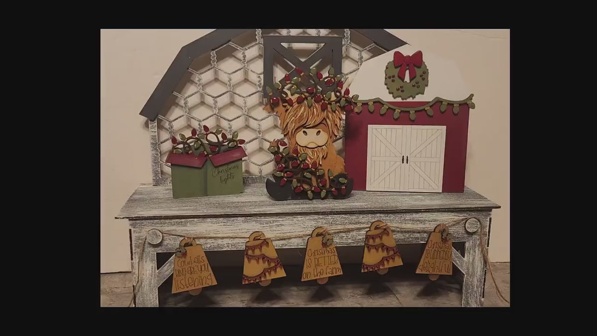 Interchangeable Inserts for Bench Style Display, Gingerbread Christmas Insert DIY Set
