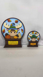 Fall Moose Insert for Snow Globe DIY Interchangeable Decor