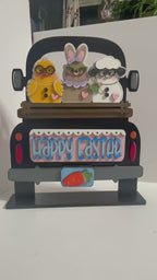 Interchangeable Farmhouse Easter Friends Truck Insert, DIY Truck Kit, Interchangeable Farmhouse Truck  DIY Kit