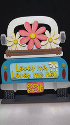 Interchangeable Farmhouse Daisy Truck Insert, Seasonal Truck, DIY Truck Kit, Interchangeable Farmhouse Truck  DIY Kit