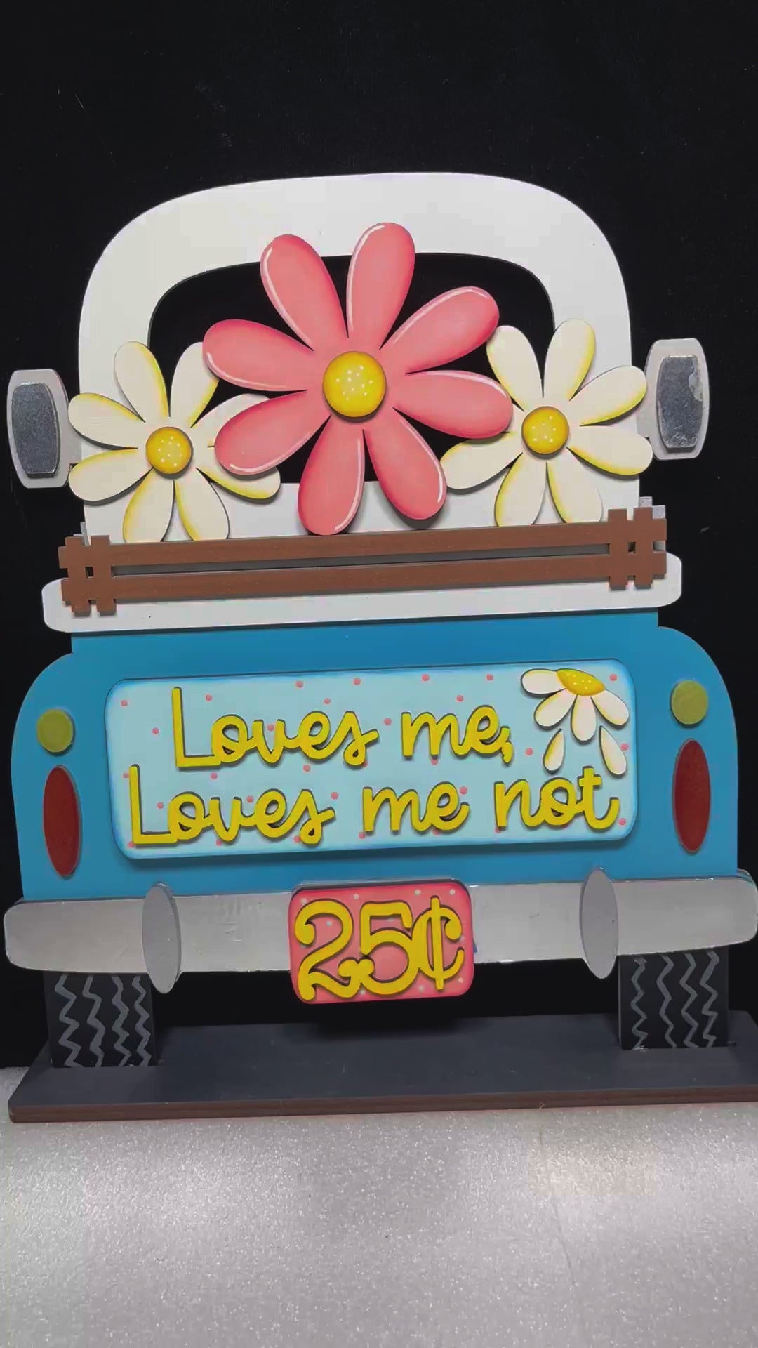 Interchangeable Farmhouse Daisy Truck Insert, Seasonal Truck, DIY Truck Kit, Interchangeable Farmhouse Truck  DIY Kit
