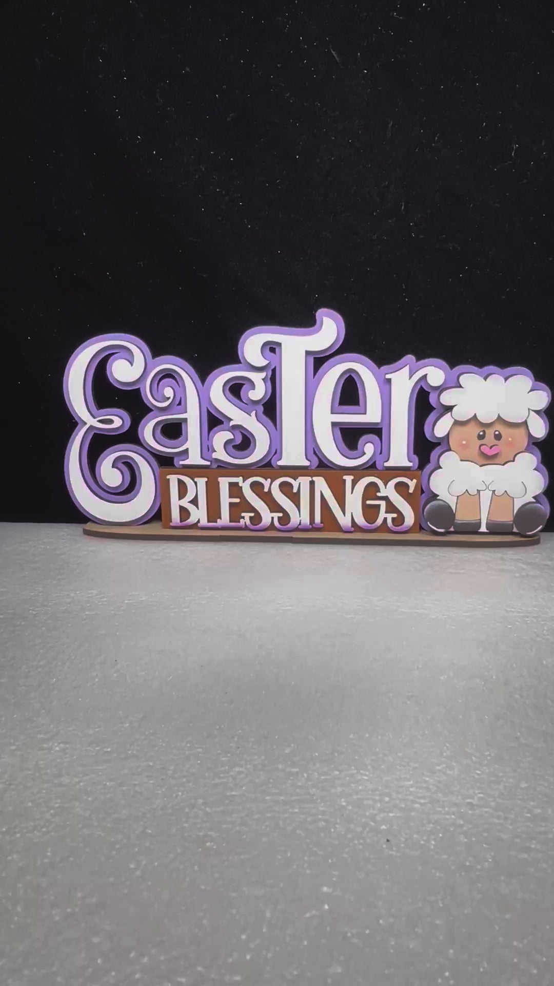 DIY Easter Blessings Sign Kit – Unfinished Wood Craft with Cute Lamb – Paint Your Own Easter Decor