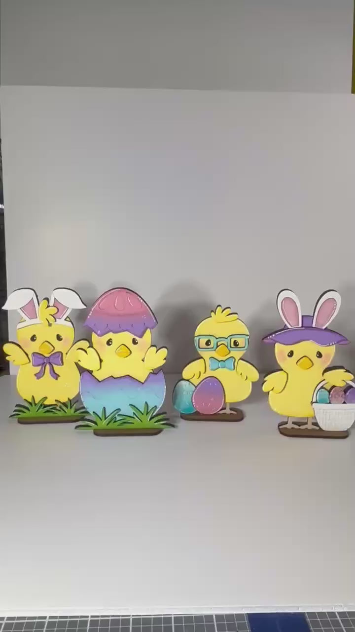 DIY Easter Chicks Shelf Sitters