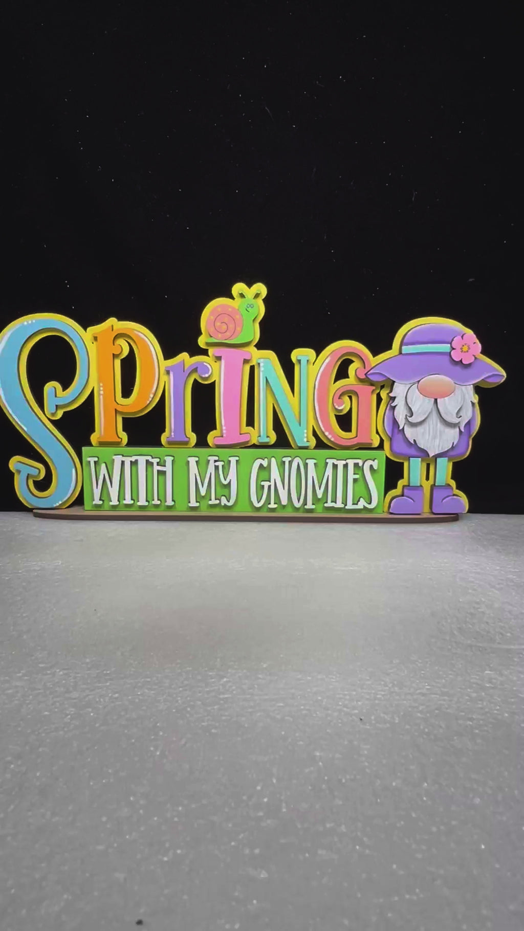 Spring With My Gnomies DIY Shelf Sitter Wood Kit