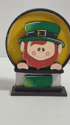 Happy St Patrick's Day Lucky Leprechaun Insert for Snow Globe DIY Interchangeable Decor, Gift for Her