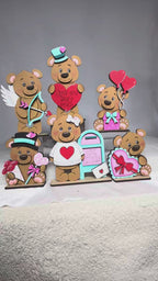 Valentine Bear Shelf Sitter: DIY Wood Paint Kit