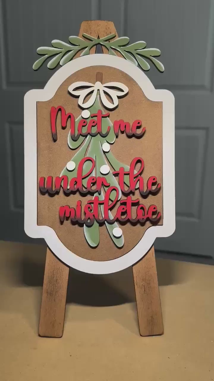 Easel Interchangeable insert "Mistletoe" Sign - Interchangeable Easel Kit – Shelf Sitter