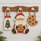 Christmas Pegboard Inserts Santa Cook & Milk Interchangeable DIY Craft Kit