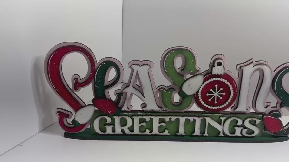DIY Seasons Greetings Wood Paint Kit,  Shelf Sitter