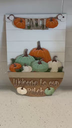 Fall Pumpkins Sign Insert - Interchangeable for Round or Tag Bases