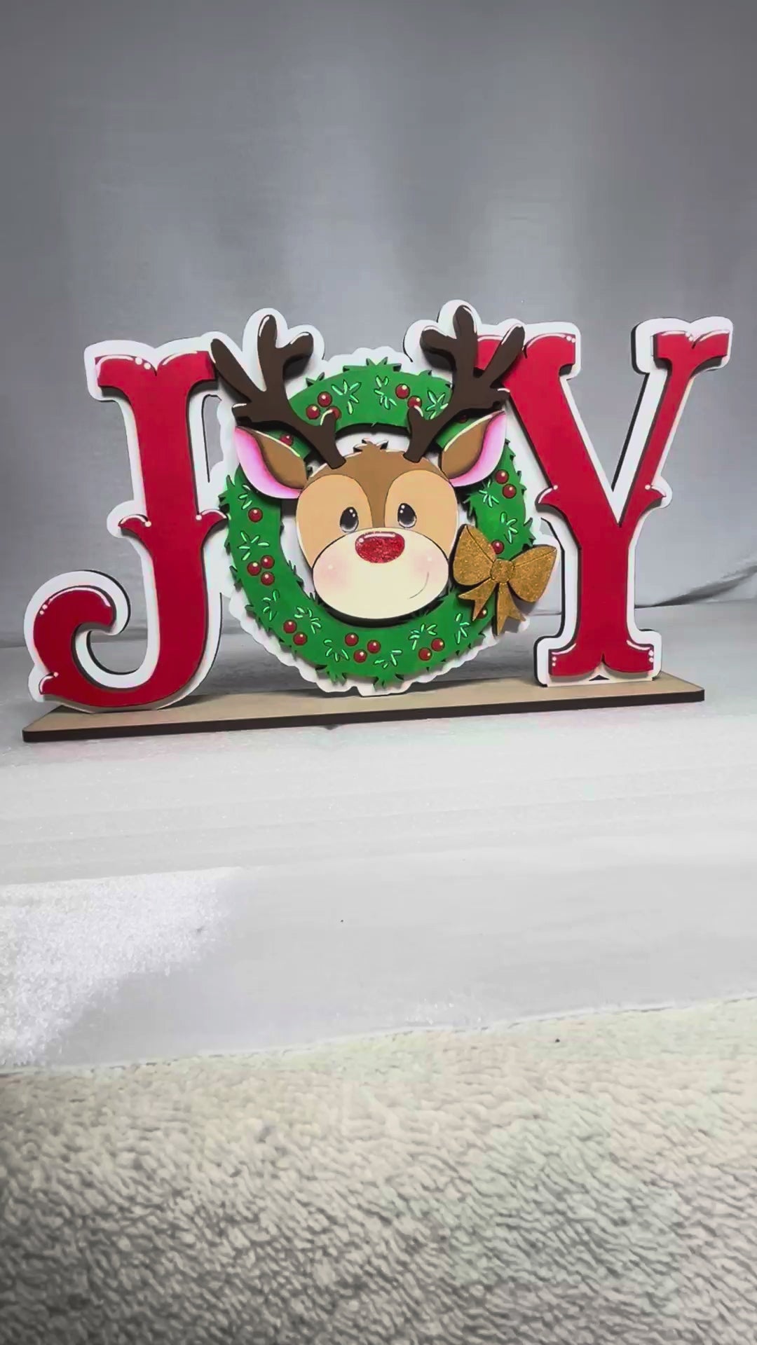 DIY JOY Reindeer Shelf Sitter Kit | Christmas Wood Paint Craft | Holiday DIY Home Décor | Handmade Gift Idea