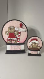 Interchangeable Gingerbread Snow Globe Insert – Mini or Standard Size