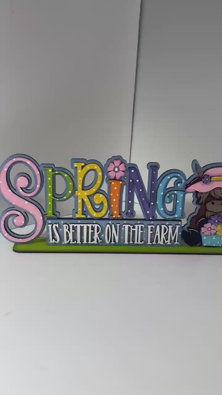 Spring Highland DIY Shelf Sitter Wood Kit - Spring is Better On The Farm