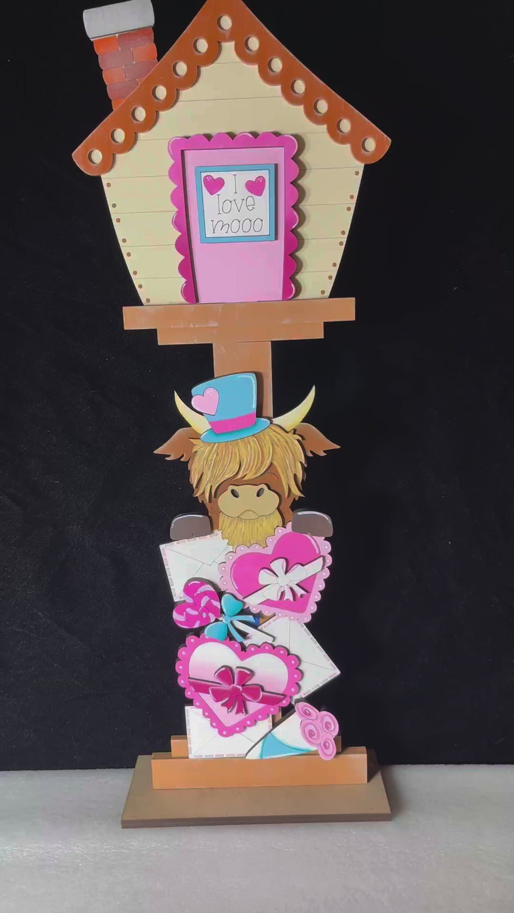 Valentine's Day Moose Insert for our Interchangeable Birdhouse Post