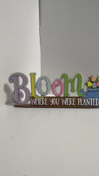 Bloom Where You Were Planted Spring DIY Shelf Sitter Wood Kit