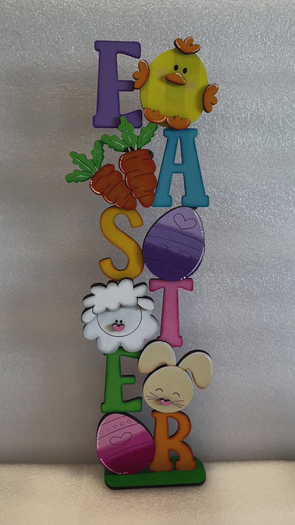 Easter Friends Stacked Shelf Sitter Sign DIY Kit