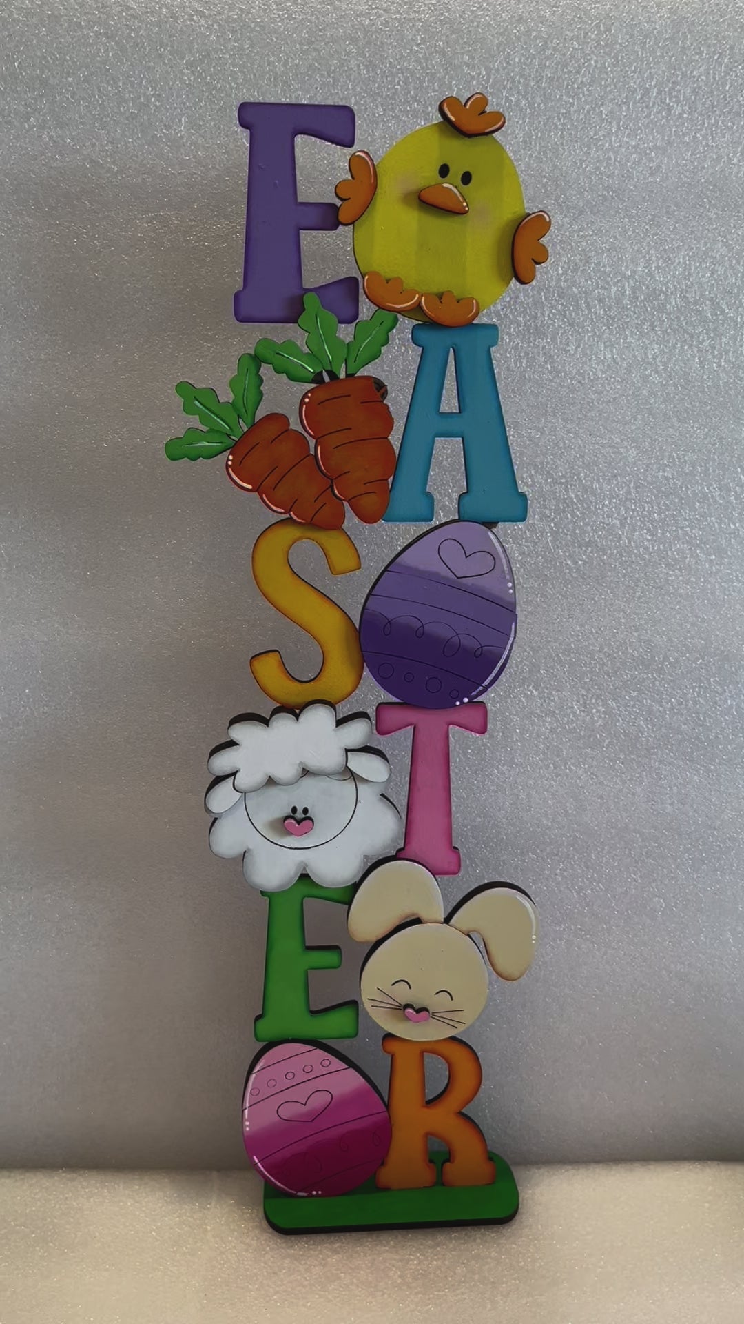 Easter Friends Stacked Shelf Sitter Sign DIY Kit