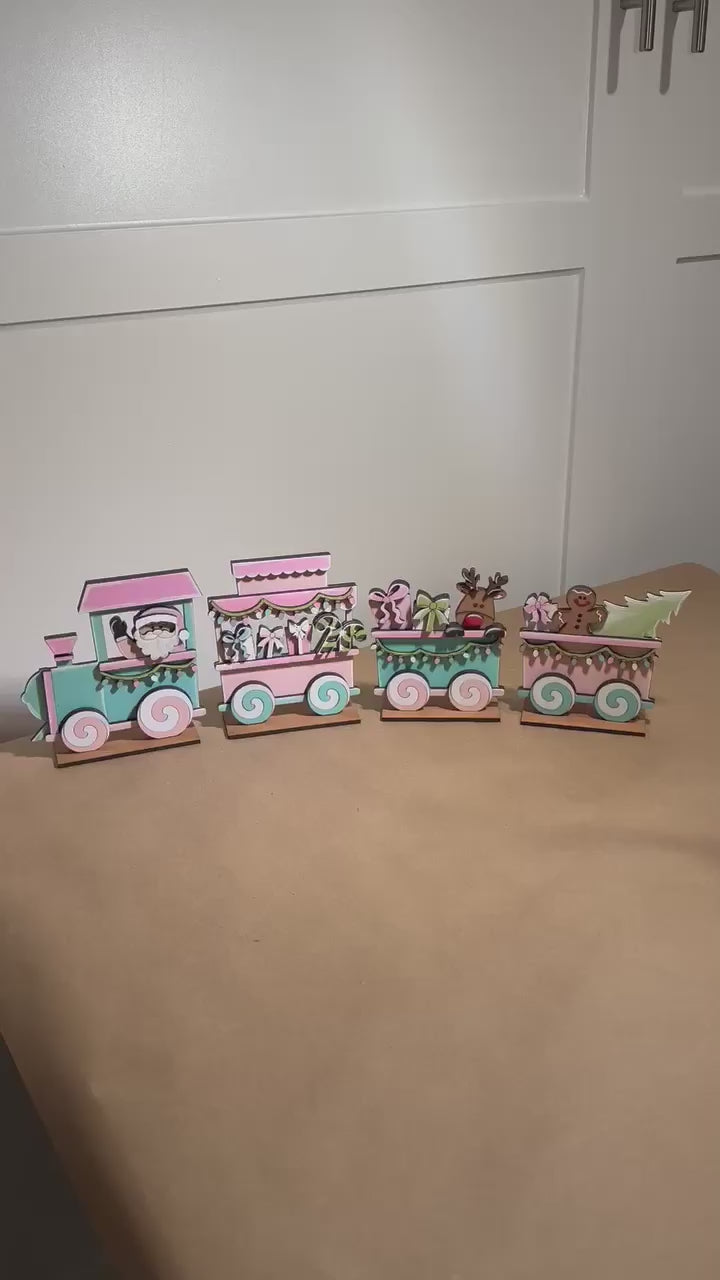 Christmas Train  - DIY Wood Blank Paint Kit