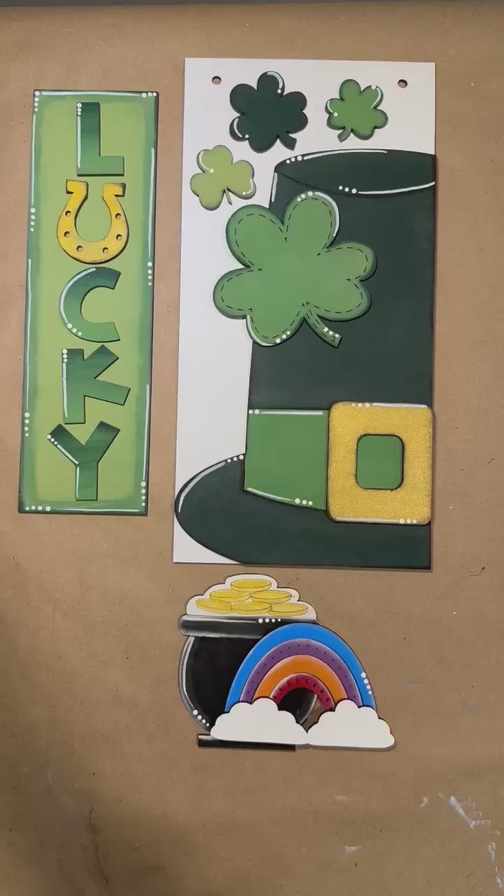 Lucky St Patricks Day Insert for Mini Interchangeable Posts