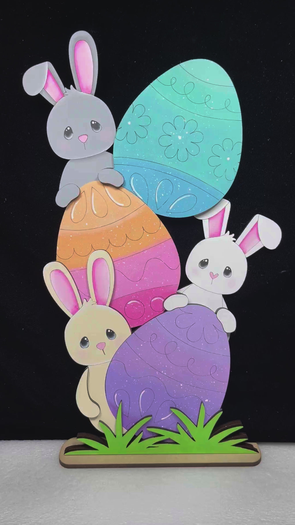 DIY Easter Bunny & Eggs Shelf Sitter
