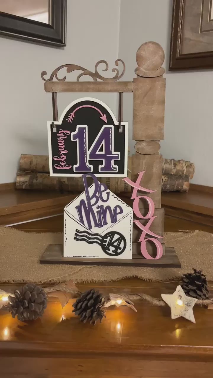 Valentines February 14th Signs and insert for our Mini Interchangeable Posts