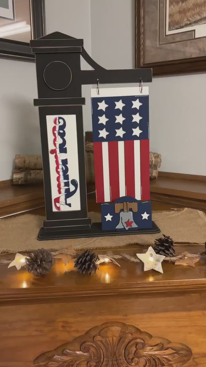 America Patriotic Insert for Mini Interchangeable Posts