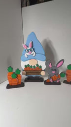 DIY Easter Gnome and Bunny Shelf Sitters | Farm Fresh Carrots Décor