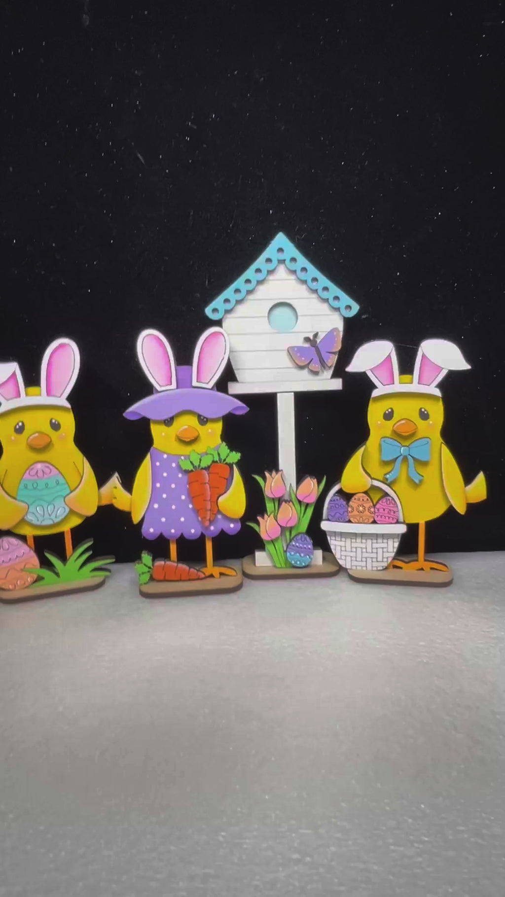 DIY Easter Standing Chick & Bunny Set