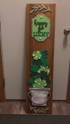 Interchangeable DIY Porch Leaner Insert – St Patrick's Insert - Happy Go Lucky Insert Set – Wood Paint Kit