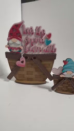 Valentine Gnome Insert for the flower Basket DIY Kit, Love the Gnome Your With
