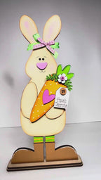 Fresh Carrots Easter Bunny Shelf Sitter DIY Wood Paint Kit