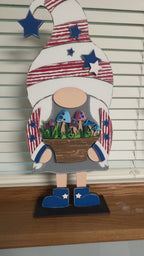 Interchangeable Flower Basket for our Tall Standing Interchangeable Porch Gnomes