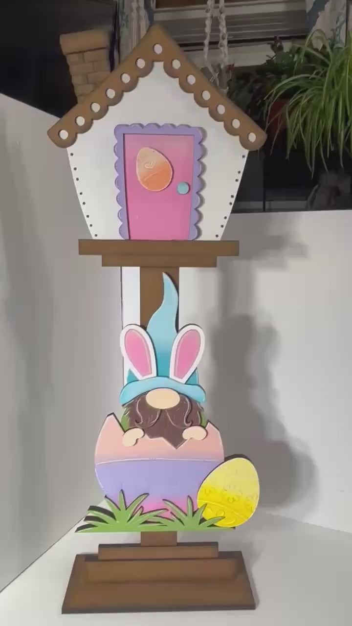 Easter Gnome Insert for our Interchangeable Birdhouse Post