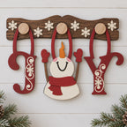 Christmas Pegboard Inserts Joy Snowman Interchangeable DIY Craft Kit