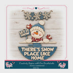 Snowman Sign Insert, Layered MDF DIY Paint Kit, Fits 11in. Round.